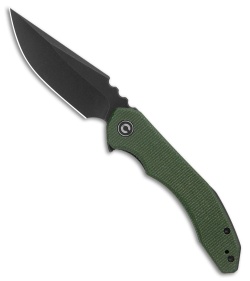 CIVIVI Bryan Montalvo Bluetick Liner Lock Knife Green Micarta (3.5" Black SW)