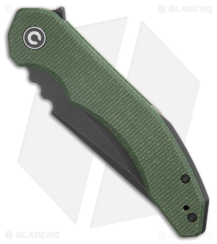 CIVIVI Bryan Montalvo Bluetick Liner Lock Knife Green Micarta (3.5" Black SW)