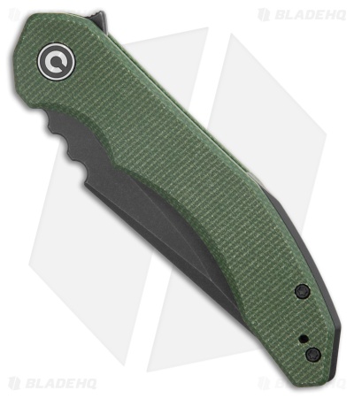 CIVIVI Bryan Montalvo Bluetick Liner Lock Knife Green Micarta (3.5" Black SW)