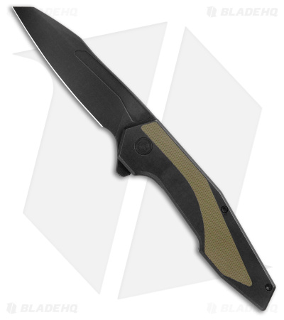 CIVIVI GTC Hypersonic Frame Lock Knife Black Steel/OD Green G-10 (3.7" Black SW)