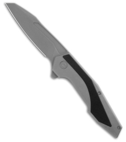 CIVIVI GTC Hypersonic Frame Lock Knife Gray Steel/Black G-10 (3.7" Stonewash)