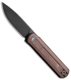 CIVIVI Hel Foldis Slip Joint Knife Brown Linen Micarta (2.67" Black SW) C21044-2