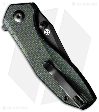 CIVIVI ODD 22 Liner Lock Knife Green Micarta (3" Black Stonewash) 
