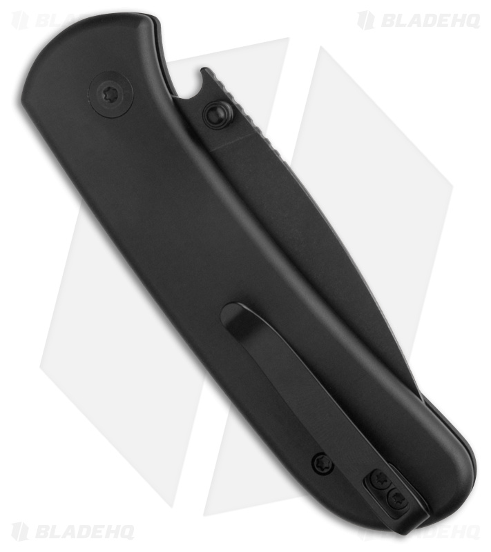 CIVIVI Qubit  Button Lock Knife Black Aluminum (2.98" Black Stonewash)