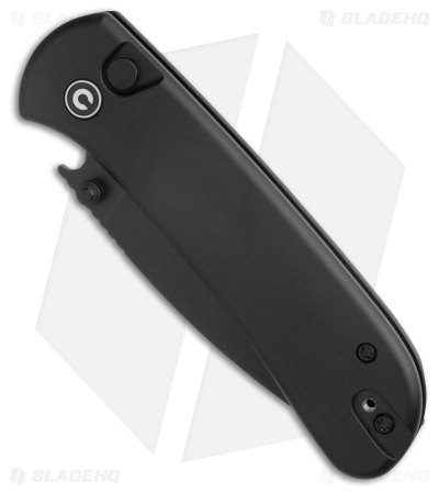 CIVIVI Qubit  Button Lock Knife Black Aluminum (2.98" Black Stonewash)