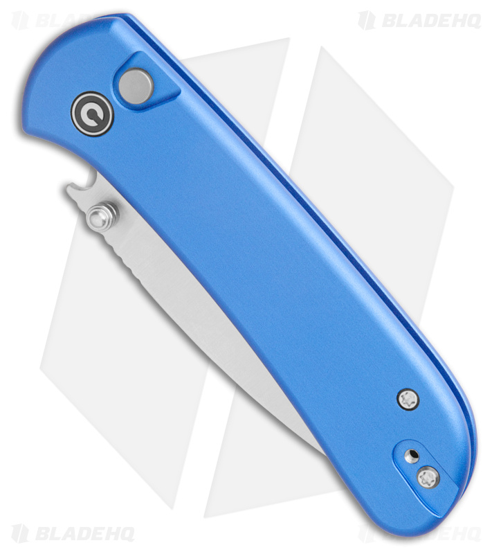 CIVIVI Qubit  Button Lock Knife Blue Aluminum (2.98" Satin)