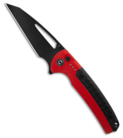 CIVIVI Sentinel Strike Button Lock Knife Red Alum (3.7" Black) C22025B-1