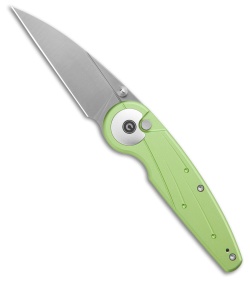 CIVIVI Starflare Button Lock Knife Lime Green Aluminum (3.3" Satin)