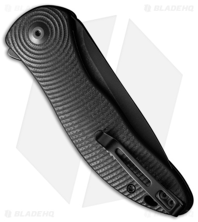 CIVIVI Synergy3 Liner Lock Knife Black G-10 (3.24" Black Stonewash) C20075D-1