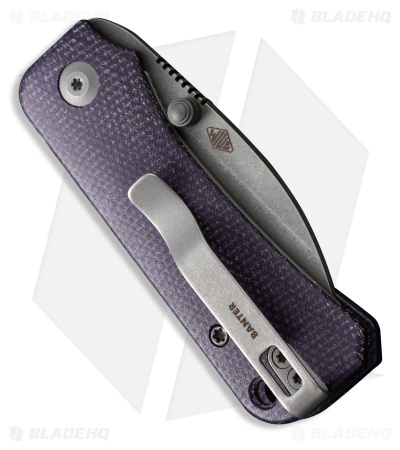 CIVIVI Baby Banter Wharncliffe Liner Lock Knife Purple Micarta (2.34" Stonewash)