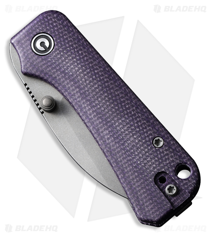 CIVIVI Baby Banter Wharncliffe Liner Lock Knife Purple Micarta (2.34" Stonewash)