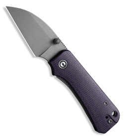 CIVIVI Baby Banter Wharncliffe Liner Lock Knife Purple Micarta (2.34" Stonewash)