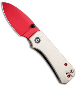 CIVIVI Baby Banter Liner Lock Knife Ivory G-10 (2.34" Red Nitro-V)