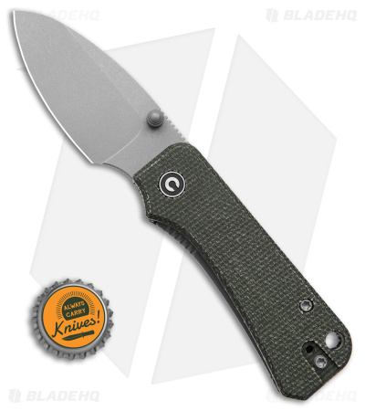 CIVIVI Baby Banter Liner Lock Knife Green Micarta (2.34" SW Nitro-V)