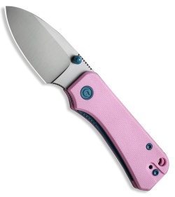 CIVIVI Baby Banter Liner Lock Knife Pink G-10 (2.34" Sat Nitro-V)