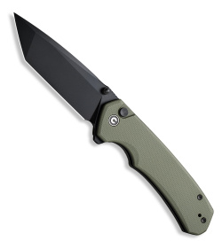 CIVIVI Brazen Button Lock Tanto Knife OD Green G-10 (3.46" Black) C19059C-2