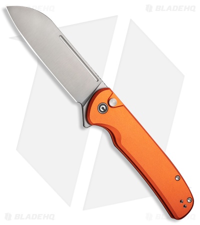 CIVIVI Chevalier II Button Lock Knife Orange Aluminum (3.4" Satin) C20022B-2