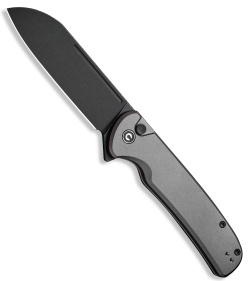 CIVIVI Chevalier II Button Lock Knife Gray Aluminum (3.4" Black SW) C20022B-3