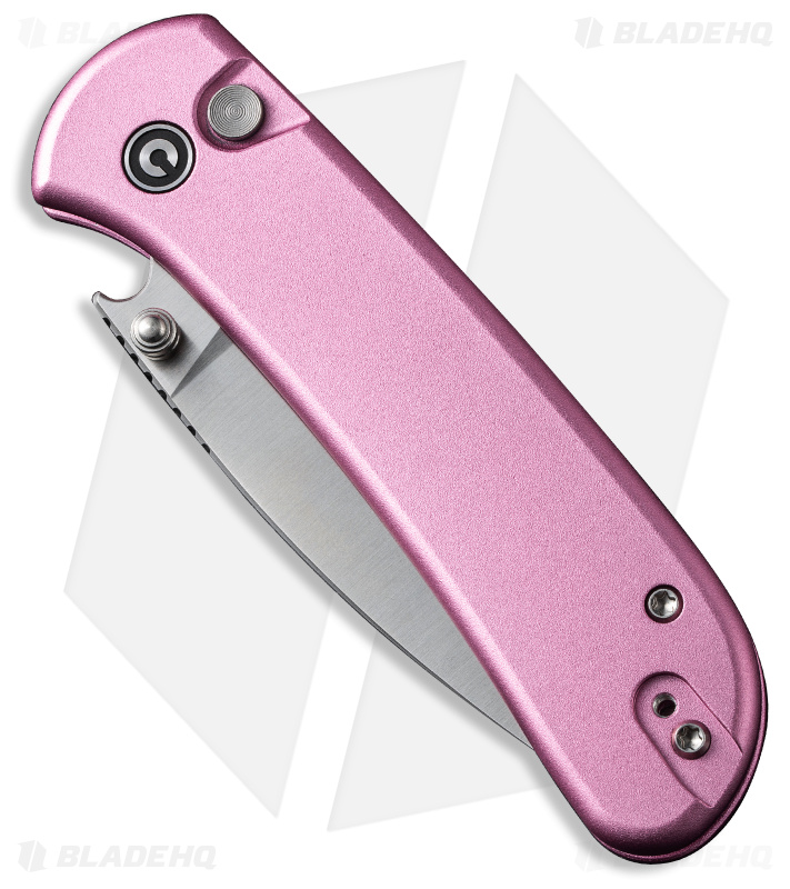 CIVIVI Qubit  Button Lock Knife Pink Aluminum (2.98" Satin) C22030E-5