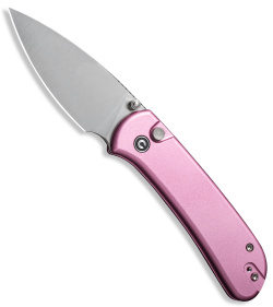 CIVIVI Qubit  Button Lock Knife Pink Aluminum (2.98" Satin) C22030E-5