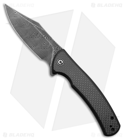  CIVIVI Sinisys Frame Lock Knife Twill CF/Steel (3.7" Damascus) C20039-DS1