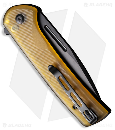 CIVIVI Conspirator Button Lock Knife Ultem (3.5" Black SW) C21006-6