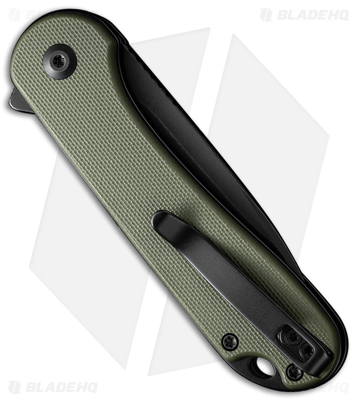 CIVIVI Elementum II  Button Lock Knife OD Green G-10 (3" Black SW) C18062P-3