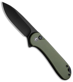 CIVIVI Elementum II  Button Lock Knife OD Green G-10 (3" Black SW) C18062P-3