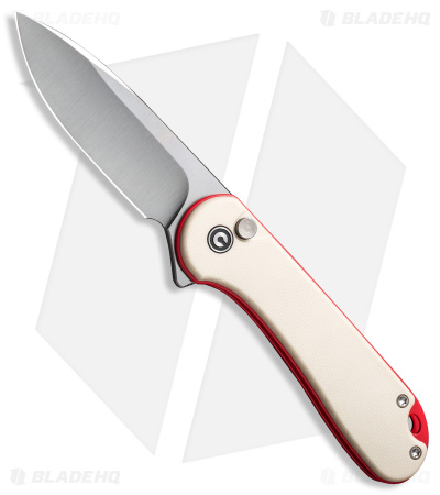 CIVIVI Elementum II Pen Knife Combo Ivory G-10 with Red (3" Satin) C23049