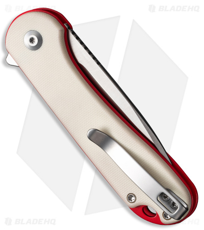 CIVIVI Elementum II Pen Knife Combo Ivory G-10 with Red (3" Satin) C23049