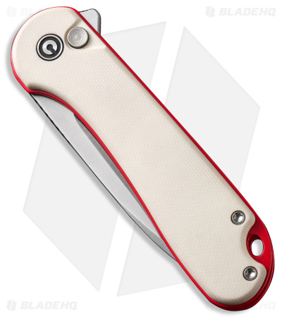 CIVIVI Elementum II Pen Knife Combo Ivory G-10 with Red (3" Satin) C23049