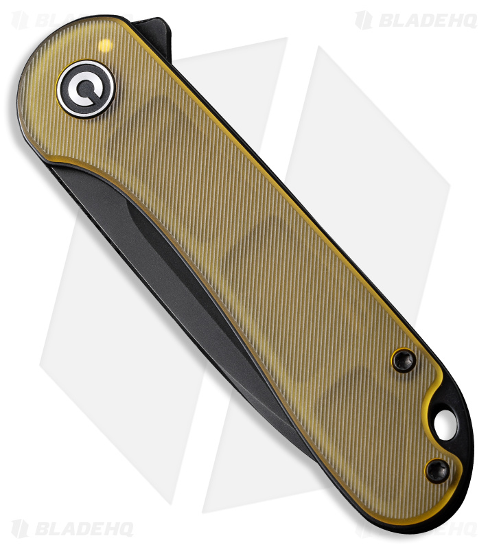 CIVIVI Elementum Liner Lock Knife Yellow Ultem (2.9" Black Stonewash D2)