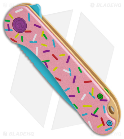 CIVIVI Elementum Dessert Warrior® Exclusive Knife Pink G-10 (2.9" Blue) Donut