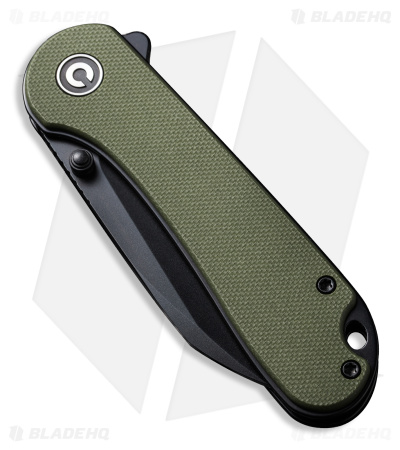 CIVIVI Elementum Wharncliffe Liner Lock Knife Green G-10 (3" Black) C18062AF-2