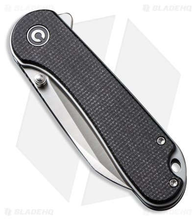 CIVIVI Elementum Wharncliffe Liner Lock Knife Blk Micarta (3" Satin) C18062AF-3