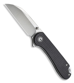 CIVIVI Elementum Wharncliffe Liner Lock Knife Blk Micarta (3" Satin) C18062AF-3