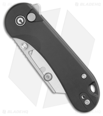 CIVIVI Elementum Utility Button Lock Knife Black Aluminum (2.5" Satin)