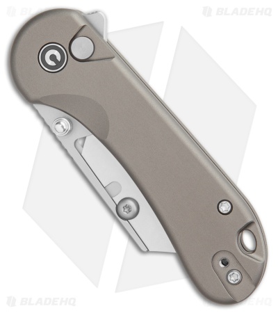 CIVIVI Elementum Utility Button Lock Knife Gray Aluminum (2.5" Satin)