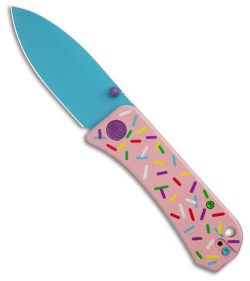 WE Knife Co. Dessert Warrior® Banter Knife Pink G-10 (2.9" Blue) Donut