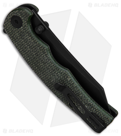CIVIVI P87 Folder Liner Lock Knife Green Micarta (2.9" Black SW) C21043-3