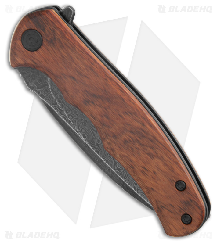 CIVIVI Mini Praxis Pocket Knife Wood Drop Point Damascus