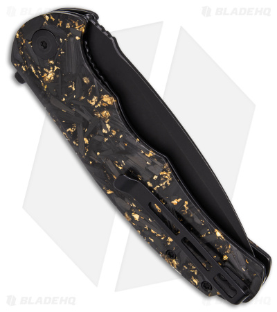 CIVIVI Praxis Flipper Liner Lock Knife Shredded Gold CF (3.75" Black SW) C803J