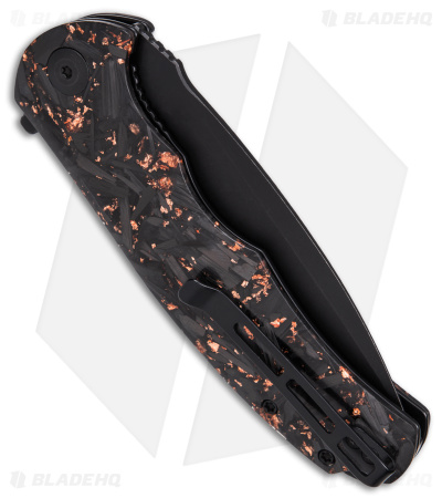 CIVIVI Praxis Flipper Liner Lock Knife Shredded Copper CF (3.75" Black SW)