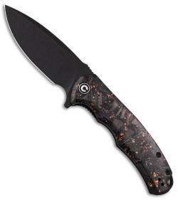 CIVIVI Praxis Flipper Liner Lock Knife Shredded Copper CF (3.75" Black SW)