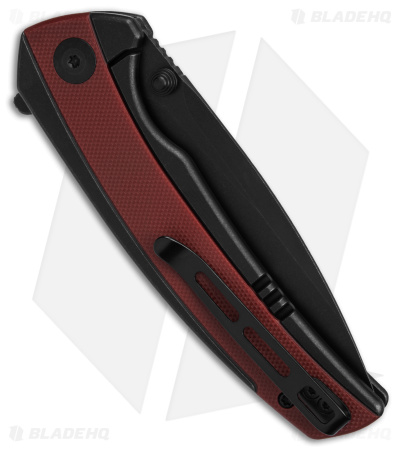 CIVIVI Teraxe Drop Point Frame Lock Knife Burgundy G-10 (3.5" Black SW) C20036-1