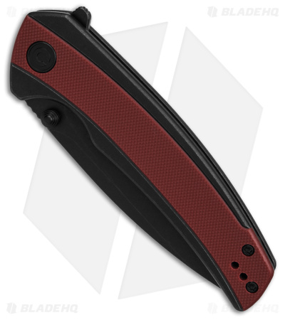 CIVIVI Teraxe Drop Point Frame Lock Knife Burgundy G-10 (3.5" Black SW) C20036-1
