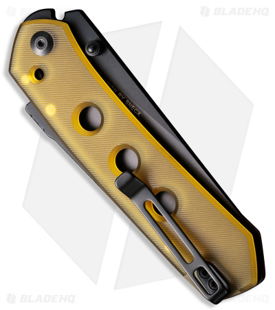 CIVIVI Vision FG Superlock Knife Gold Ultem (3.5" Black Stonewash) C22036-6