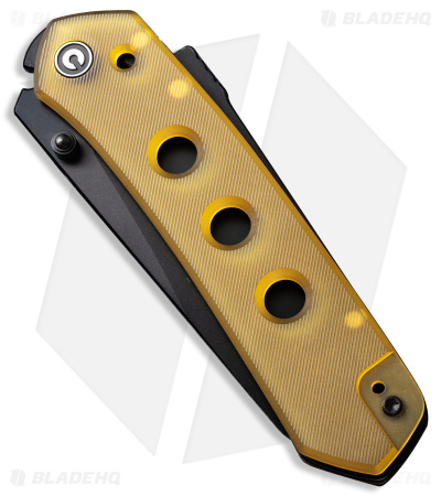 CIVIVI Vision FG Superlock Knife Gold Ultem (3.5" Black Stonewash) C22036-6