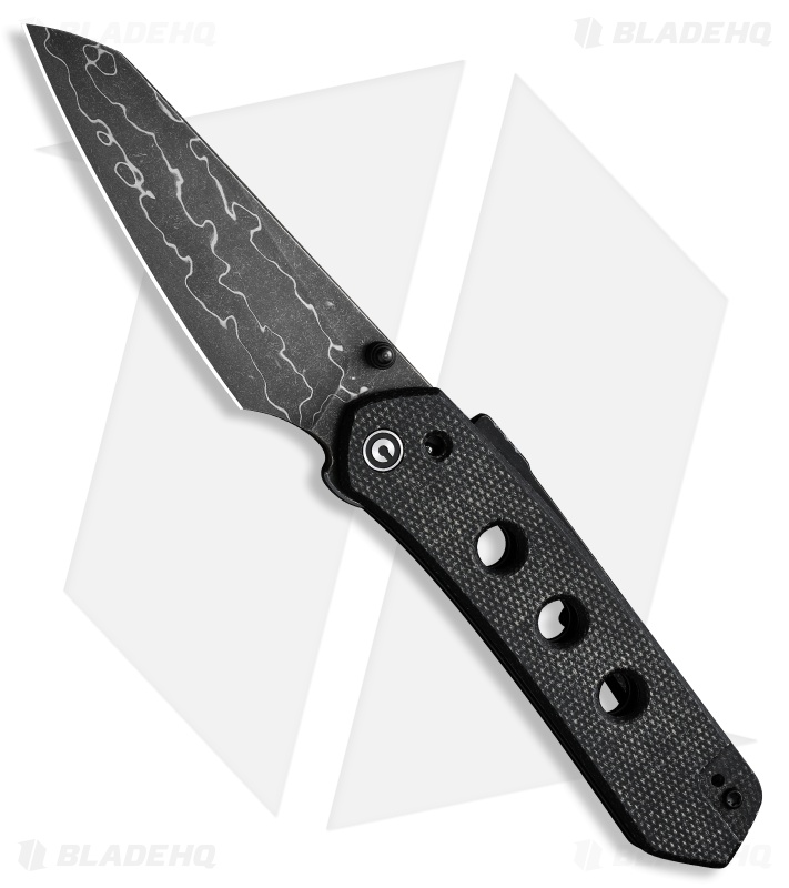 CIVIVI Vision FG Superlock Black Canvas Micarta Damascus