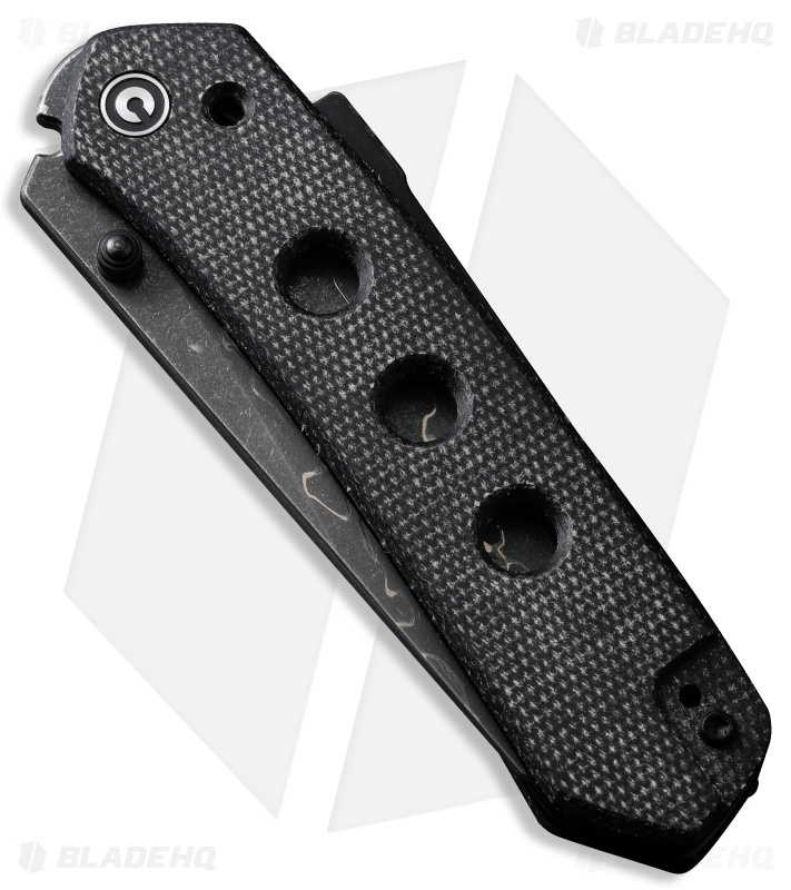 CIVIVI Vision FG Superlock Knife Black Canvas Micarta (3.5" Damascus) C22036-2